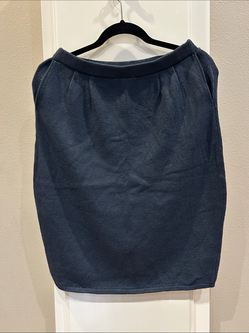 St. John Dark Navy Knit Pencil Skirt